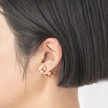 画像をギャラリービューアに読み込む, Reversible Pierced リバーシブルピアス(C08 flower blue)