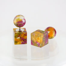 画像をギャラリービューアに読み込む, Reversible Pierced リバーシブルピアス(C04 flower yellow)