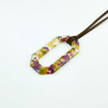 画像をギャラリービューアに読み込む, Pendant Glass Holder ペンダント グラスホルダー <スクエア>(C04 flower yellow)