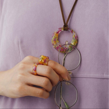 画像をギャラリービューアに読み込む, Pendant Glass Holder ペンダント グラスホルダー <サークル>(L37 white lame)