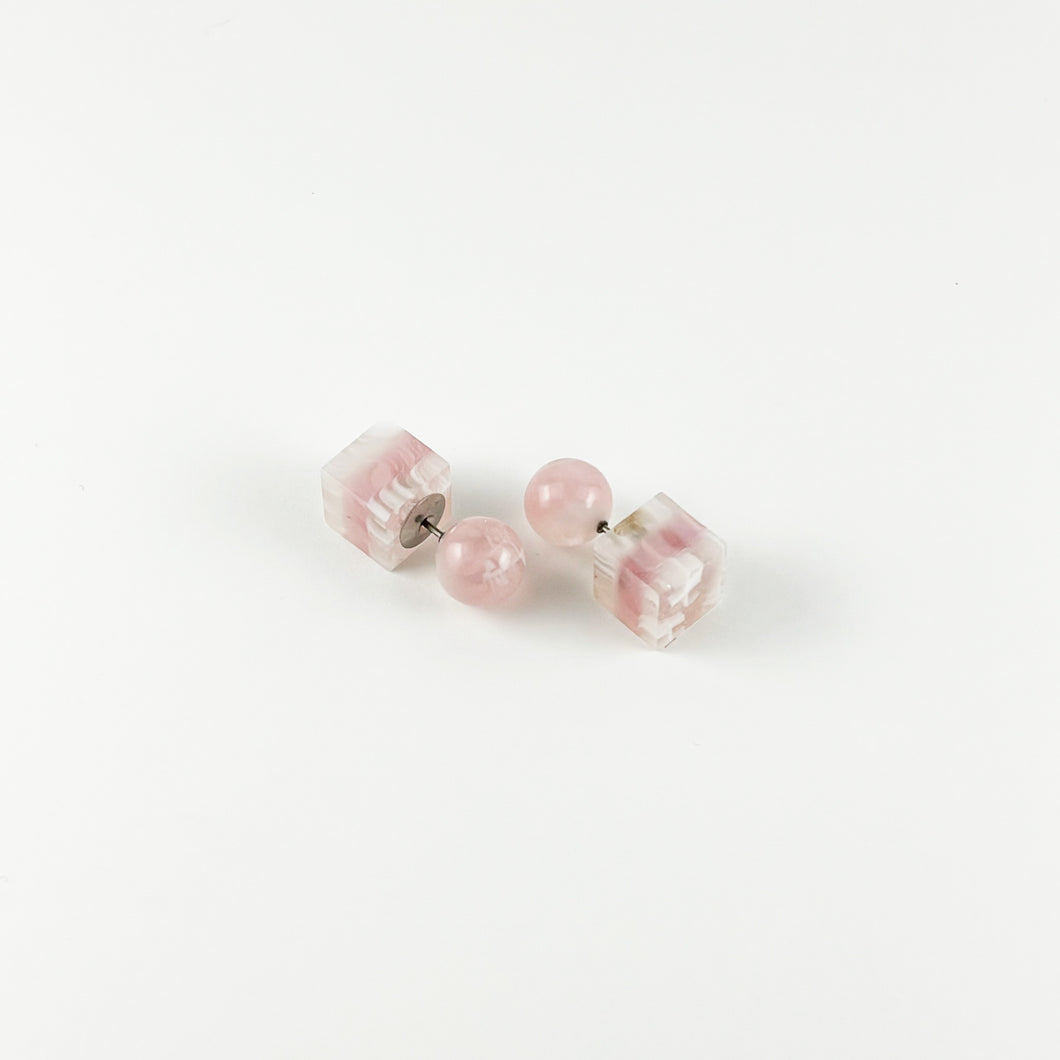 Riversible Pierced リバーシブルピアス（P56 pale pink lame）
