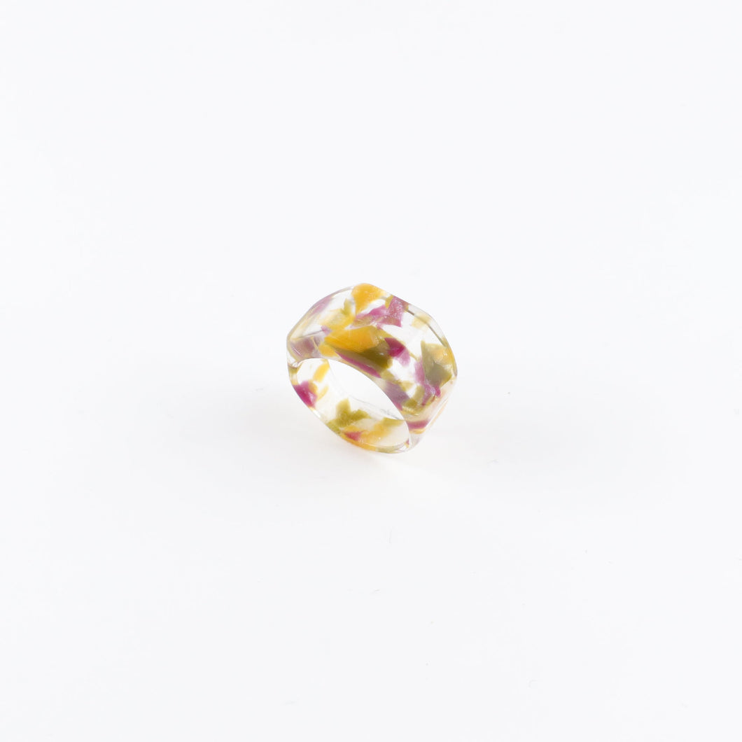 Dirocca Ring＜スクエア＞S1 （C04 flower yellow）