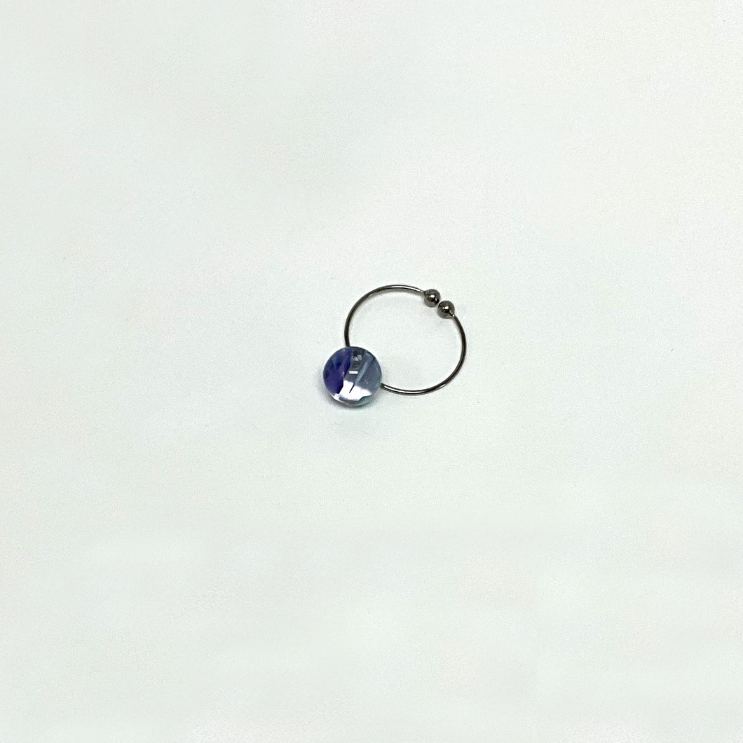 Earcuff イヤーカフ＜ボール＞（006 blue stripe）